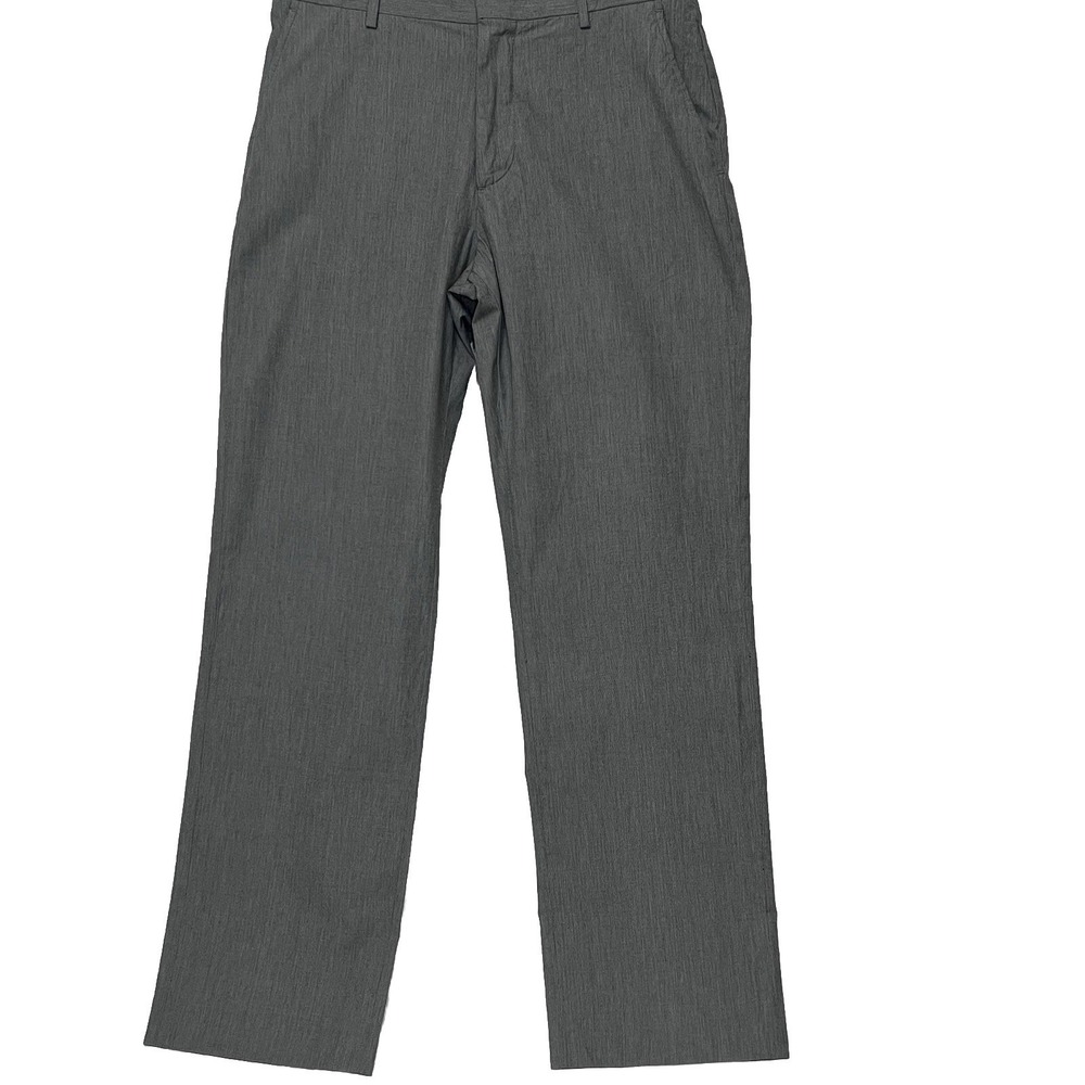 Banana Republic Flat Front Dress Pants Men Size‎ 32x32 Slacks Mid Gray Design